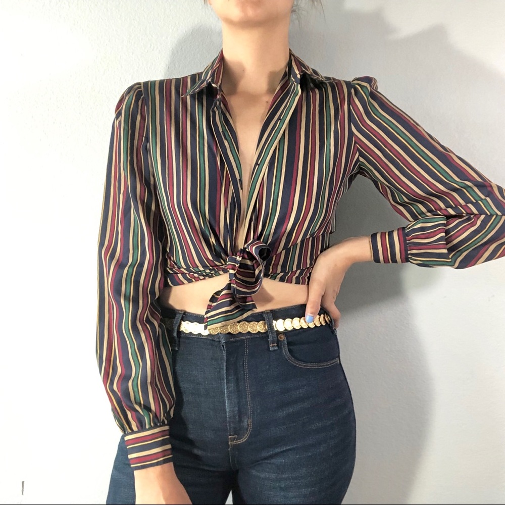 ‼️❗️SOLD❗️‼️Late 70’s striped blouse